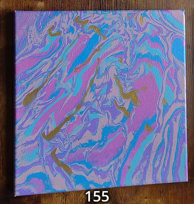 An 12x12 paint pour piece